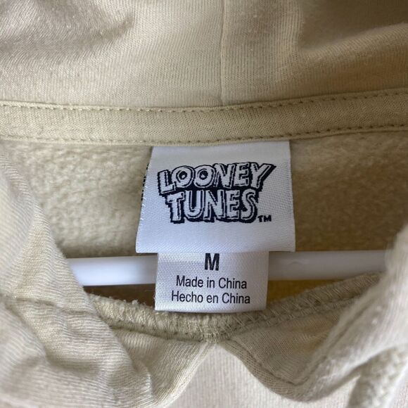 Looney Tunes Sweater Adult Medium Hooded Pocket Graphic Print Sweatshirt Casual - Picture 9 of 11